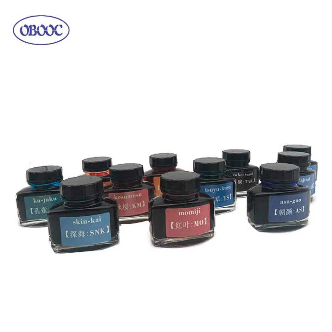 24 Цвета 60ml Чернила для ручки для подарочной акции, гладкие, не засоряющиеся, перезаправляемые