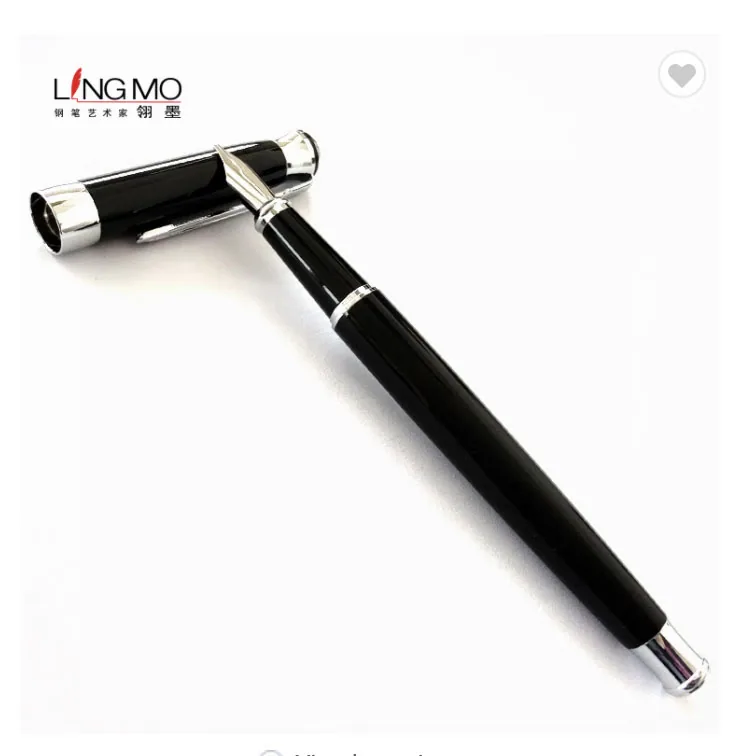 Шанхае Lingmo 2021 Новый Пользовательский логотип торговой марки металлические фонтан перо высокого качества каллиграфии фонтан пера логотип OEM