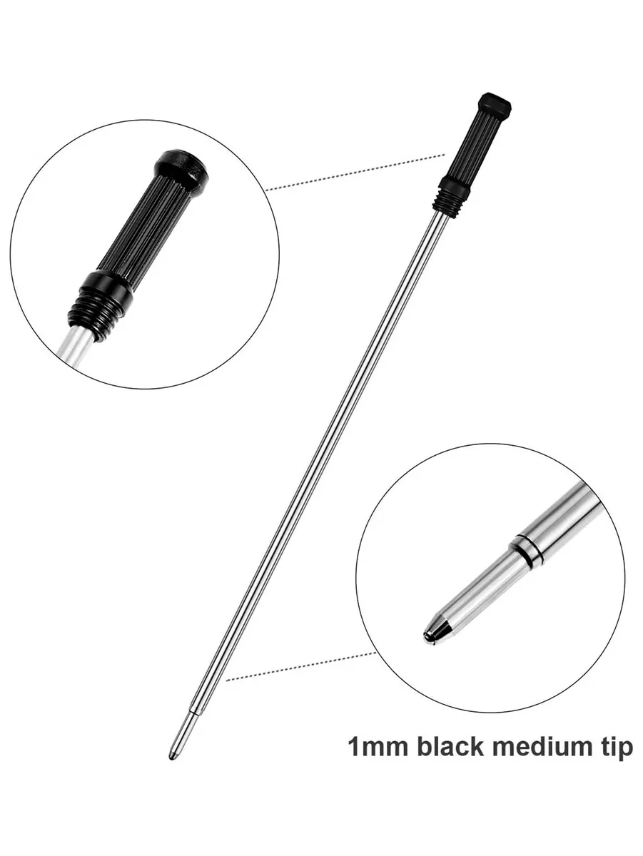 Гладкие чернила 0.5mm металлические стержни для шариковых ручек - премиум стержни для роллеров и гелевых ручек для рекламных подарков