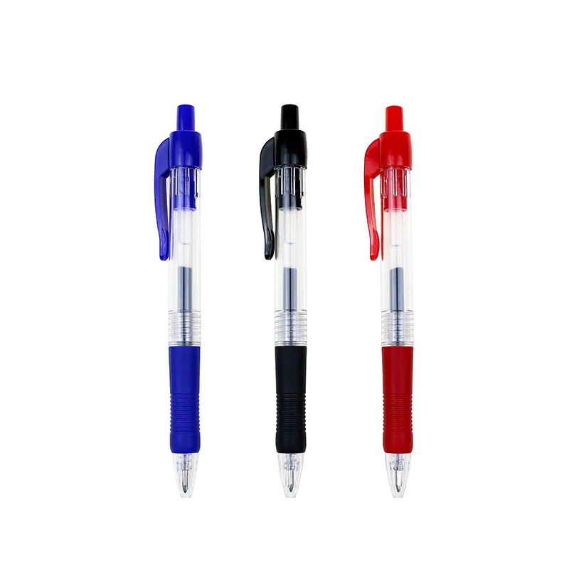 Кастомный логотип 0.5mm/0.7mm Клик-гелевую ручку для школьных канцелярских принадлежностей шариковая ручка