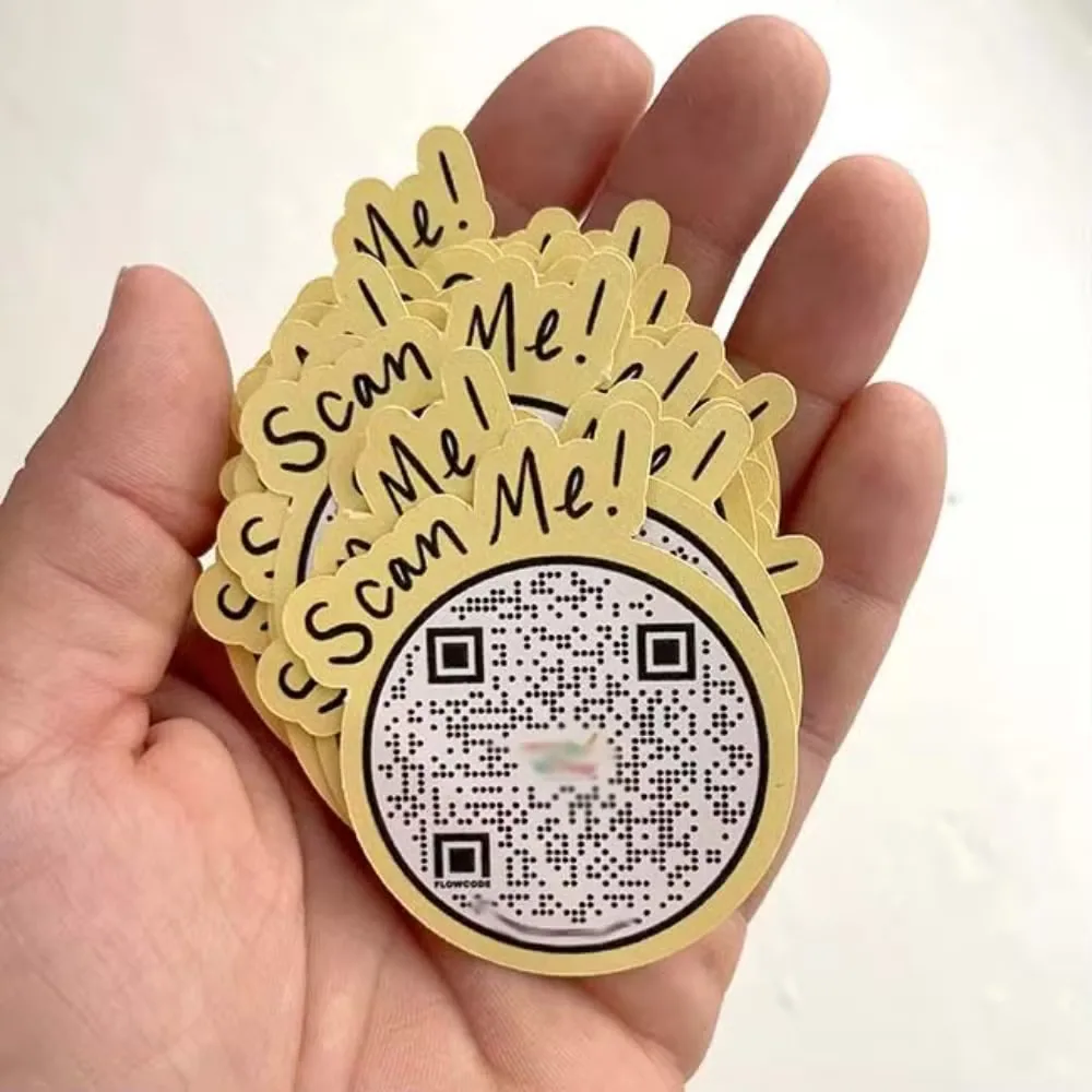 Настройка бизнес QR-кода водонепроницаемая виниловая наклейка с логотипом бренда
