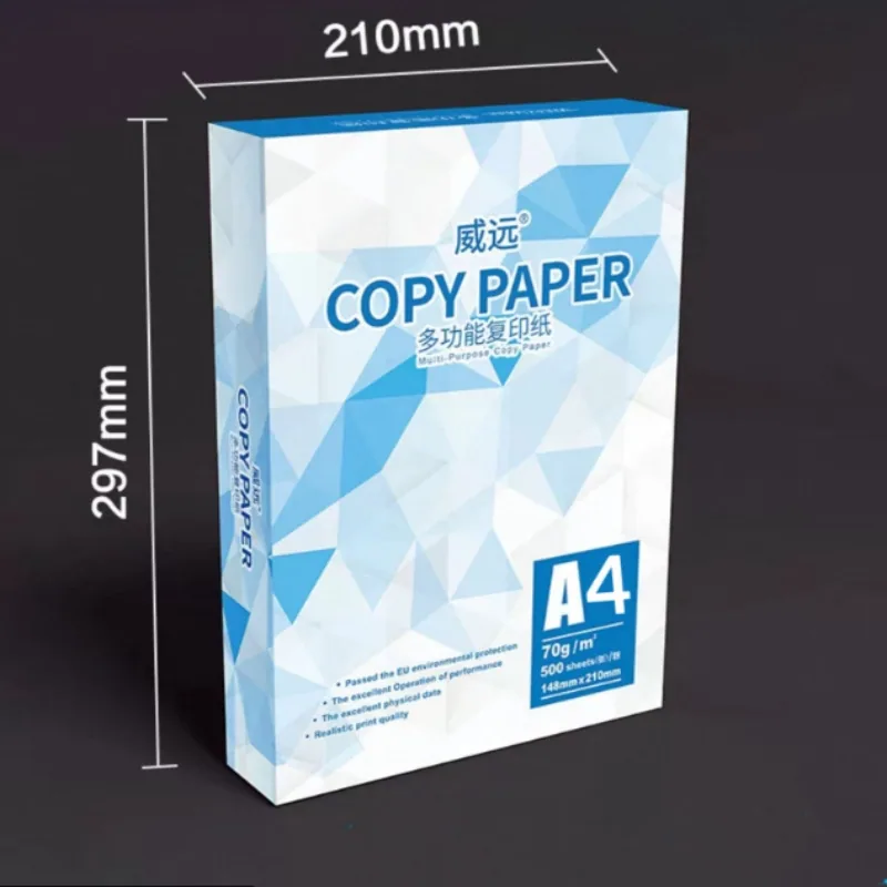Древесная целлюлоза Хорошая яркость 80GSM A4 Бумага для струйной, лазерной, копировальной и универсальной печати