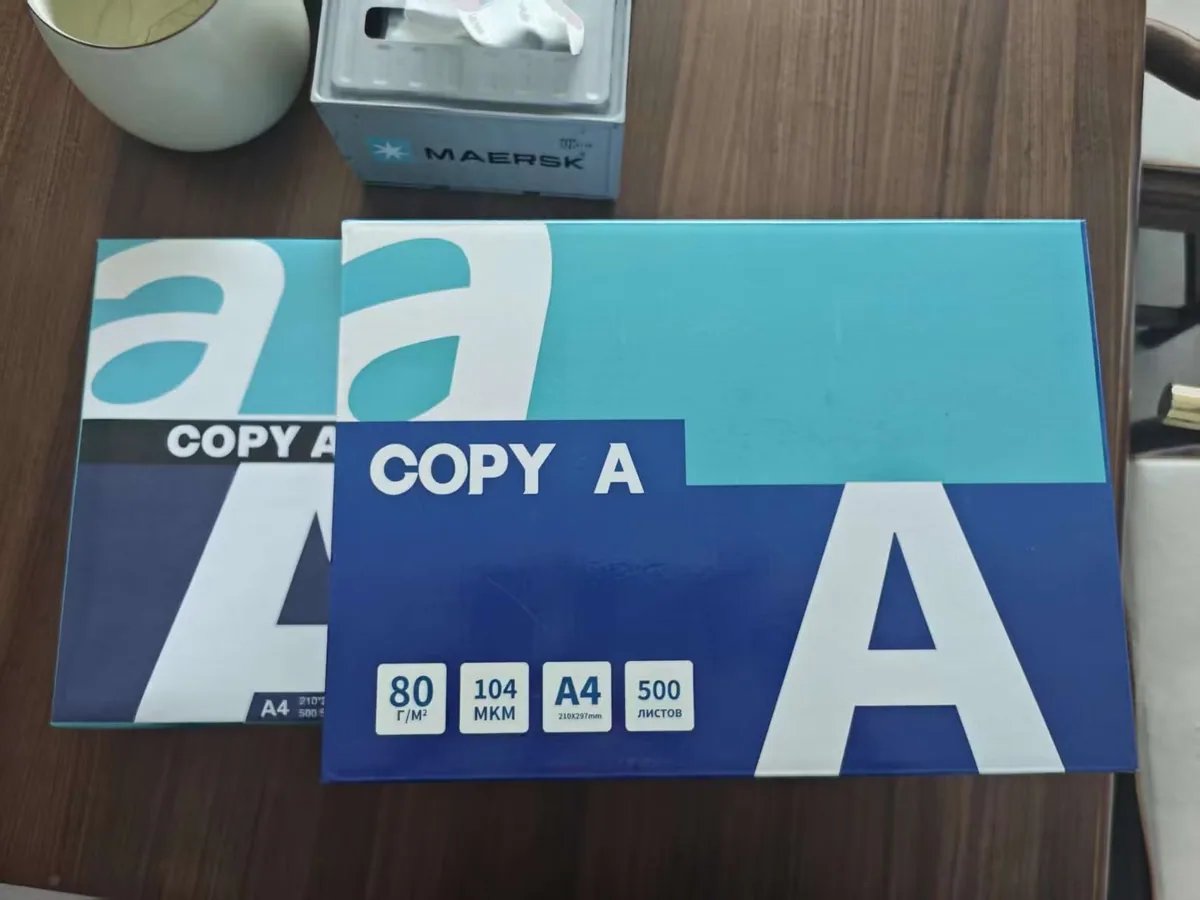 Высококачественная чистая древесная целлюлоза A4 Копировальная бумага оптом, высокобелая, против заедания, бумага для принтера