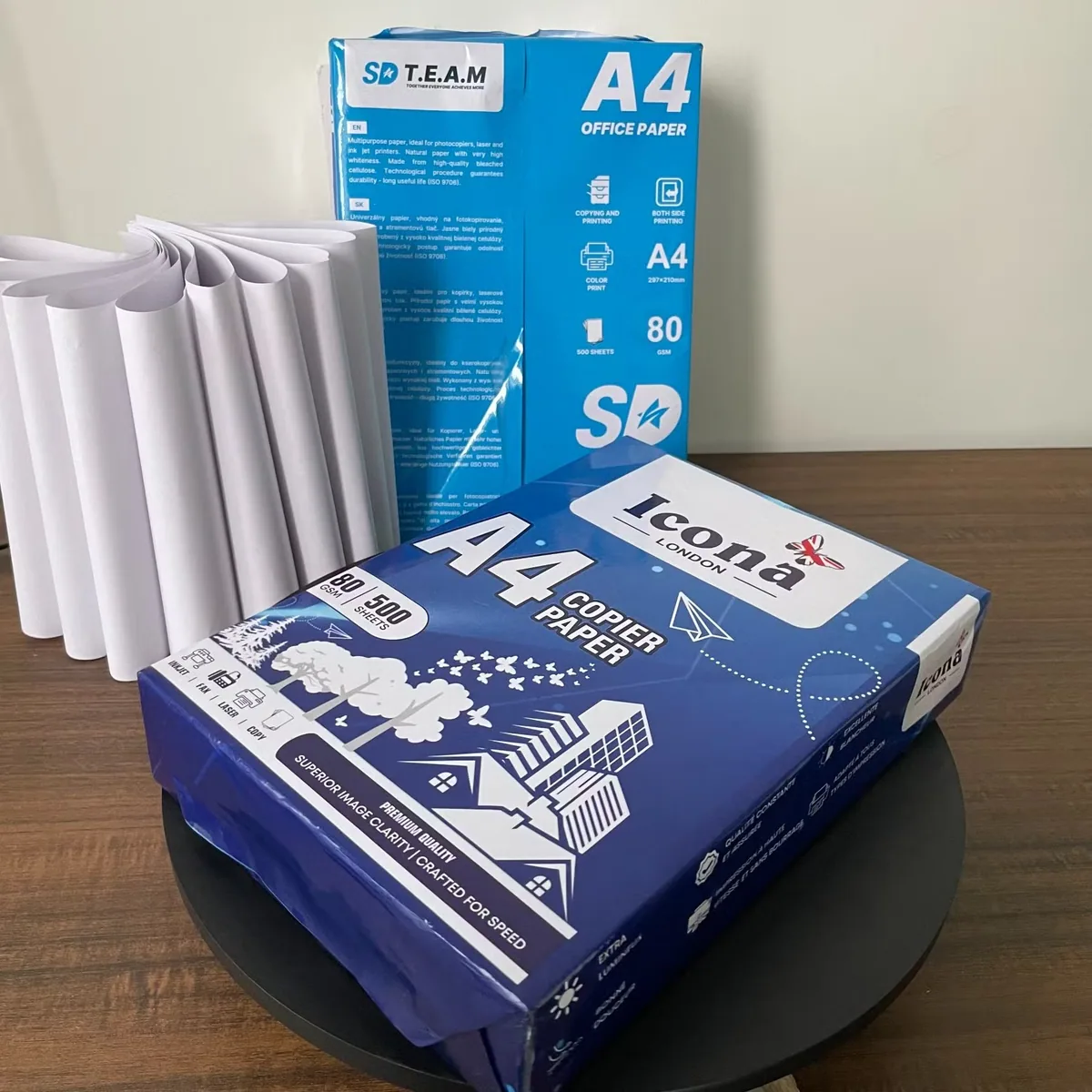 Оптовая белая печать A4 80GSM Офисный лазерный принтер струйный копир бумага для копирования