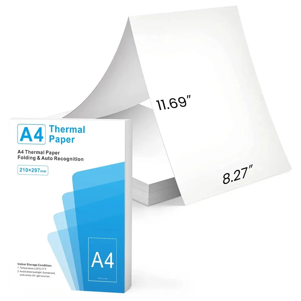 Бесплатный BPA A4 термобумага 210X30mm подходит для Phomemo M08f Liene