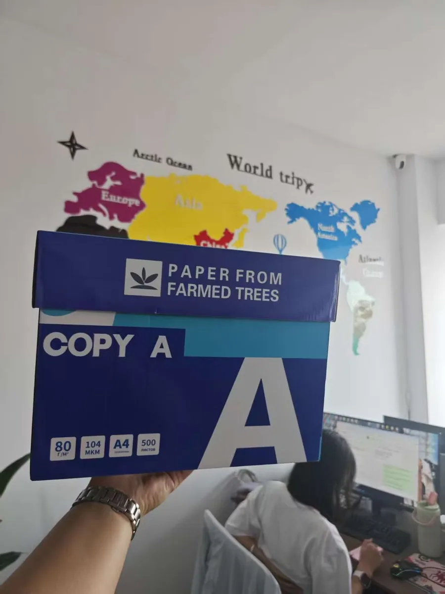 Фабричный прямой 80GSM A4 Копировальная бумага 100% Девственная древесная масса для офисной печати