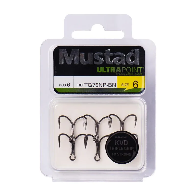 Рыболовные снасти крючок тройник из высокоуглеродной стали Mustad Tg76