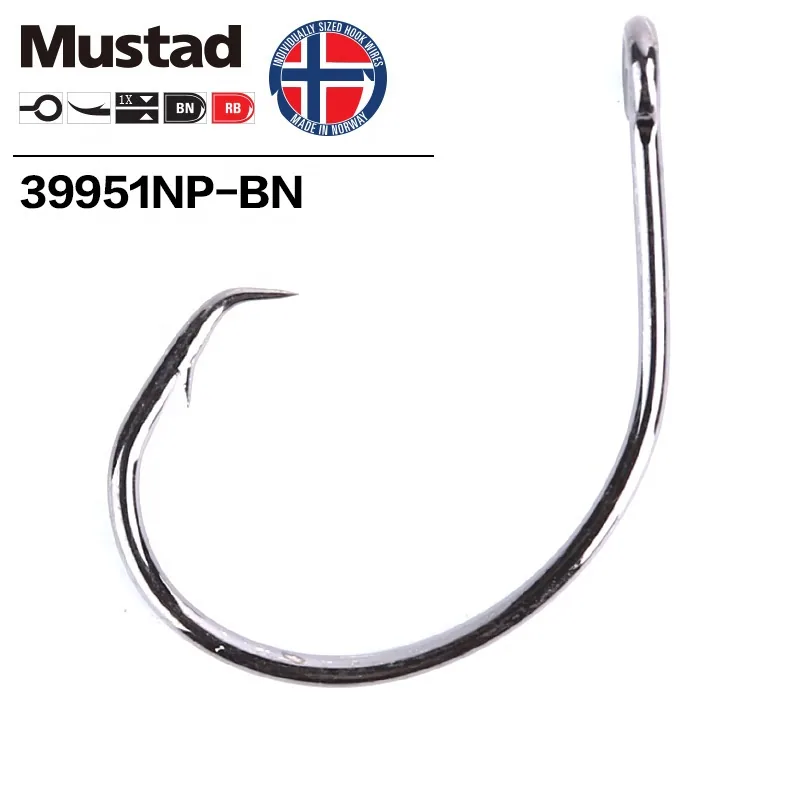 Крючок Mustad для ловли крупной рыбы, крючок для тунца, соленая вода