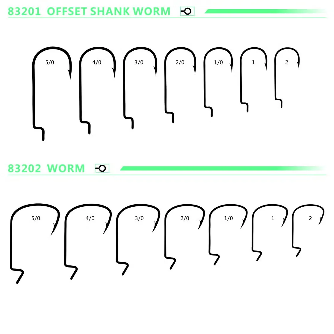 Качественные крючки для рыбалки с Offset Shank Worm