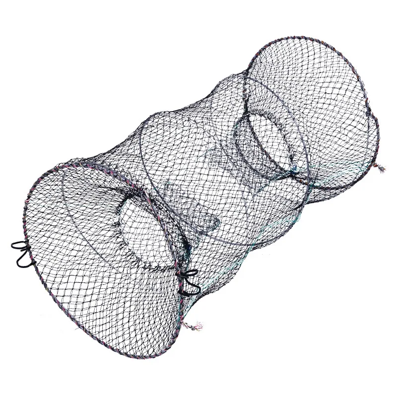 Двухотверстная складная телескопическая 6 нейлоновая ловушка для лобстеров, раков и крабов