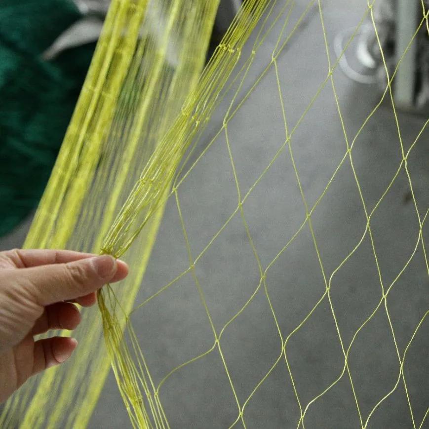 1160d/1ply Нейлоновая рыболовная сеть золотисто-желтого цвета