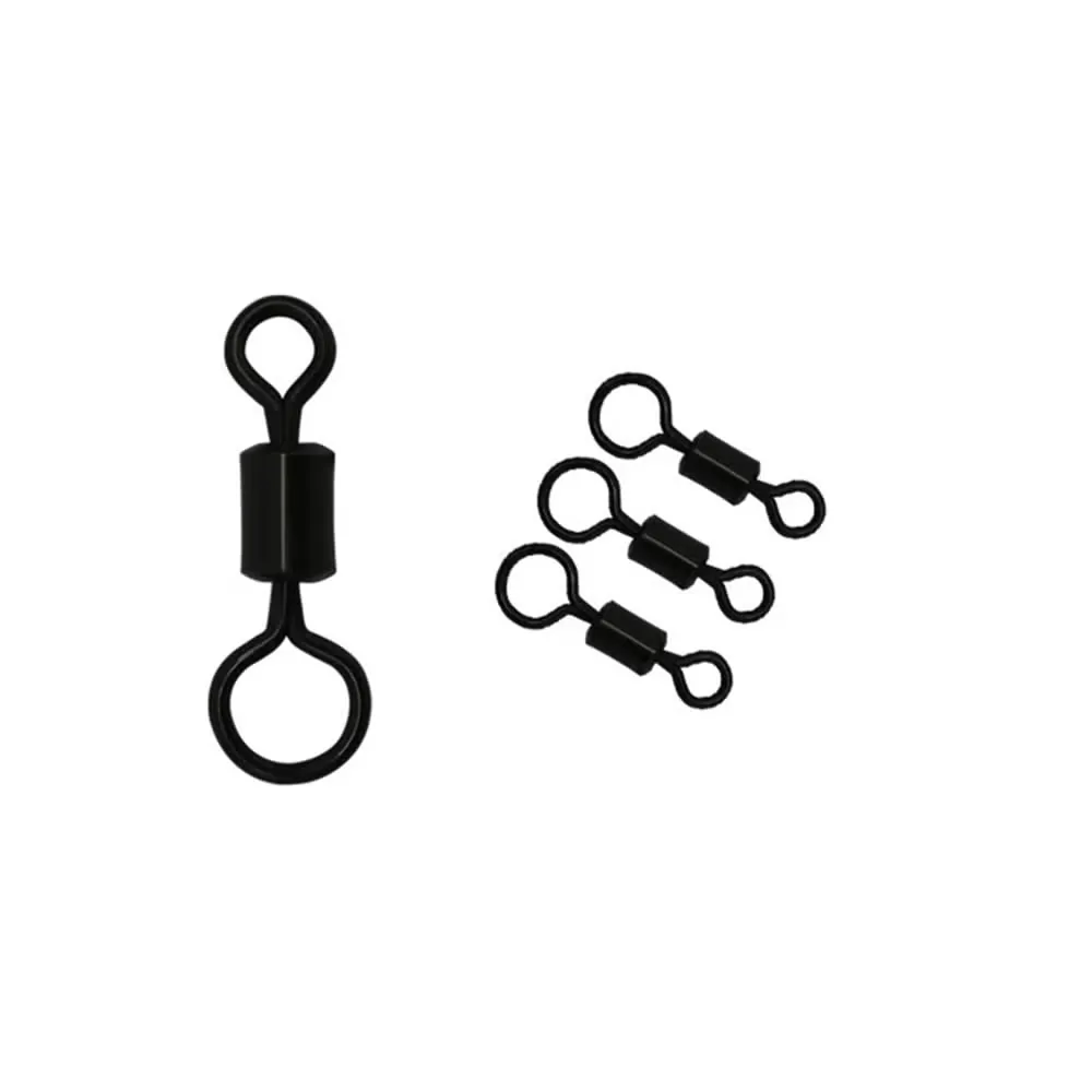 Аксессуары для рыбалки Carp Свертные матовые черные Rolling Solid Swivels