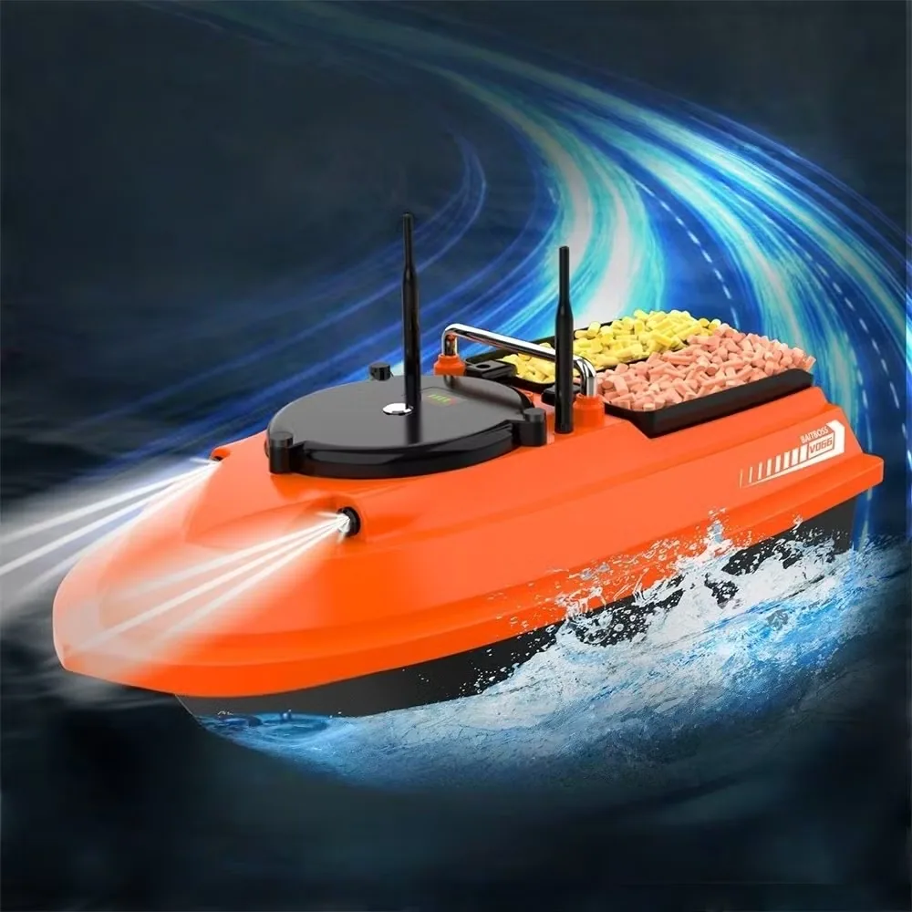 Флайтек V066 Бесщеточный мотор для рыболовного катера 12V РК катер 20km/H 3kg Загрузка с двойной антенной, автоматический возврат 1000m Дальний радиус действия