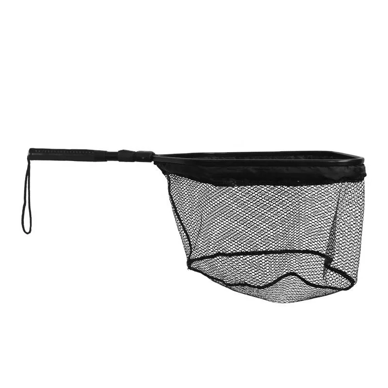 Складная черная классическая алюминиевая landing net