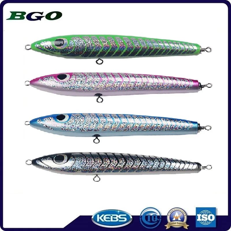 4 Цвета 20cm/90g 3D Глаза из массива дерева тройные крючки 0.1-0.3m Плавающая деревянная pencil приманка для рыбалки