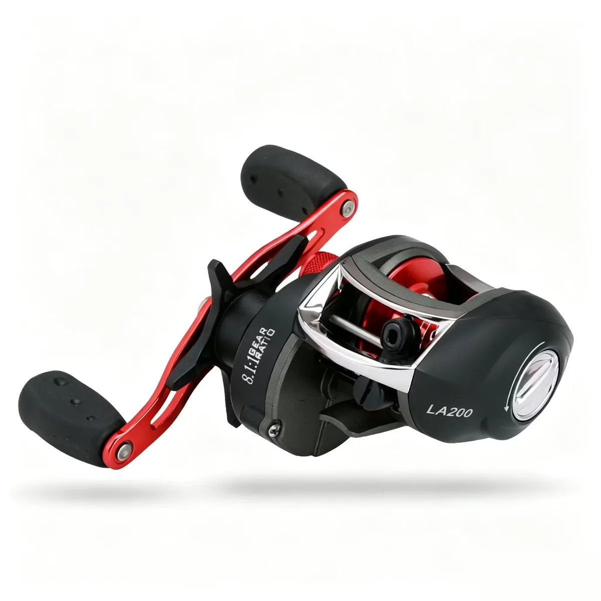 Катушка для рыбалки Black-Red Baitcasting 17+1bb 8.1: 1 Передаточное отношение Пресная Соленая Вода Рыбалка