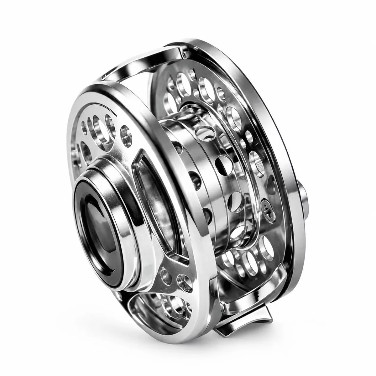 Точный CNC обработанный катушка для нахлыстовой рыбалки с регулируемой конструкцией для левой и правой руки, большой шпульный отсек для удовлетворения требований дальнего заброса