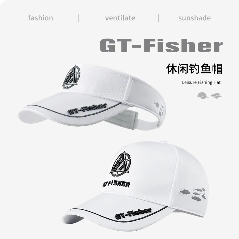 Кепка-канотье Gt-Fisher из чистого хлопка белого цвета для отдыха и рыбалки