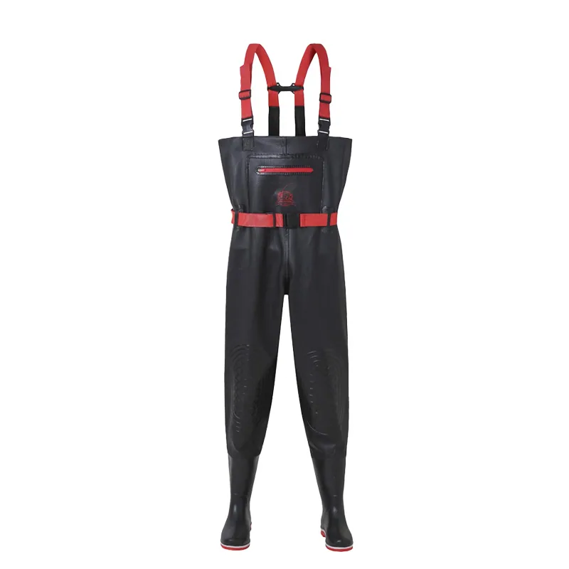 Оптовая цена черных и красных ПВХ водонепроницаемых рыболовных Chest Waders