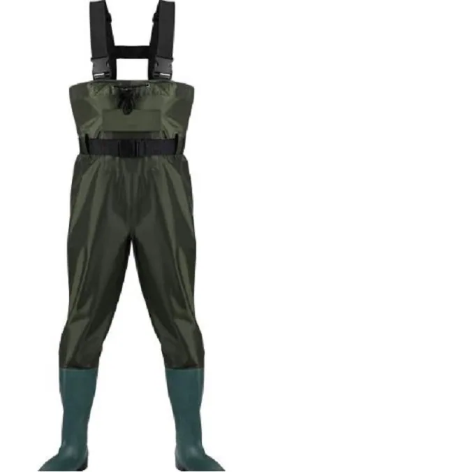Водонепроницаемый Дышащий легкий промысел Waders грудной клетки с ботинки и Детский ремень безопасности