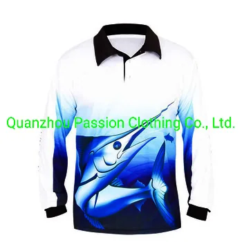 Custom промысел длинной втулки Upf 50+ Дышащий сшита влажности для использования вне помещений сухой установите Сублимация промысел футболка