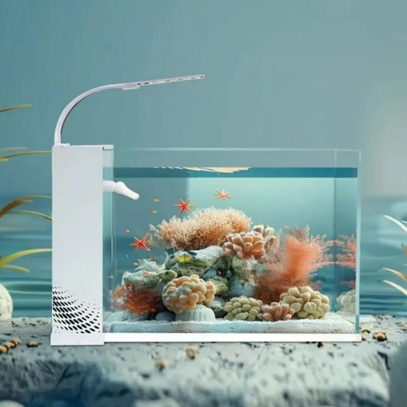 Боковой и задний фильтр для аквариума мини-стеклянного аквариума