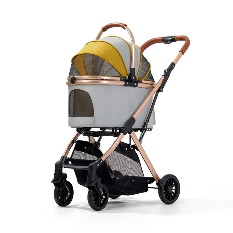 Премиум складная 4-Wheel коляска для домашних животных для кошек и собак