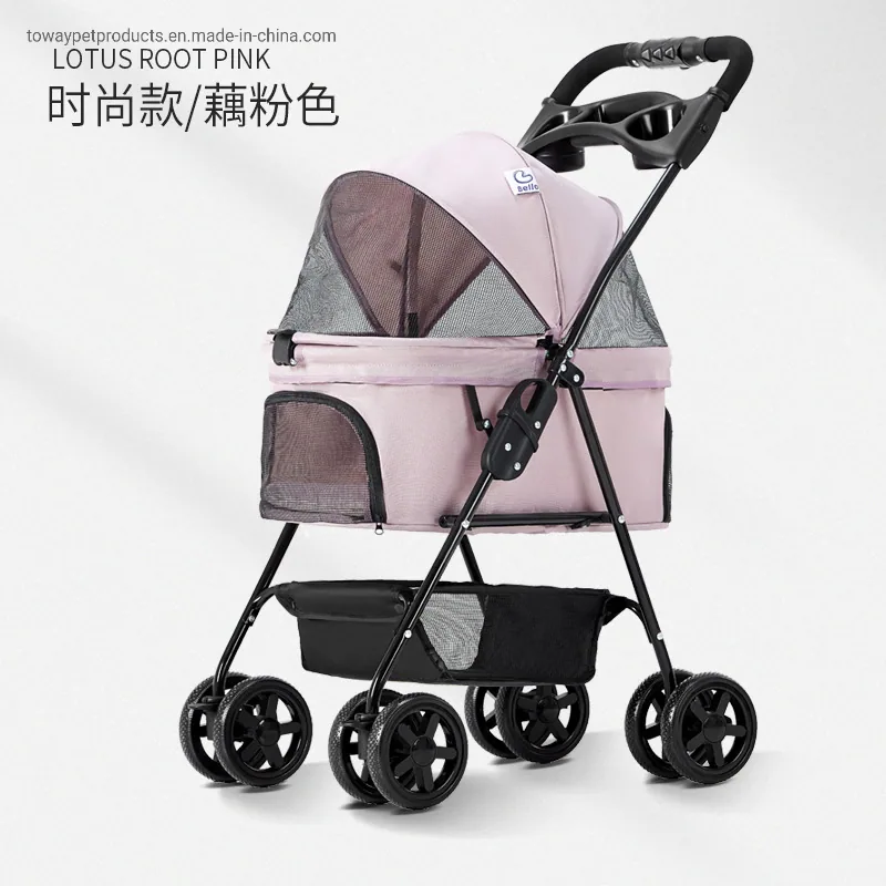 Классическая качественная уличная собачья тележка 4-Wheels для домашних животных цветная коляска