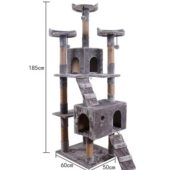Роскошный стиль мебель для домашних животных, большой climbing tower, многоуровневая высокая кошачья башня