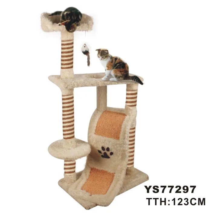 Высокий делюкс кошачий домик из дерева (YS77297)