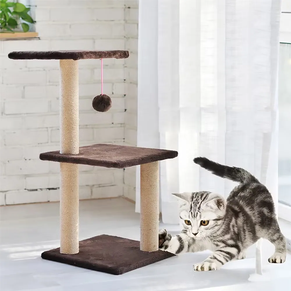 Игрушечное дерево для кошек в игривом стиле с многоуровневыми лазалками