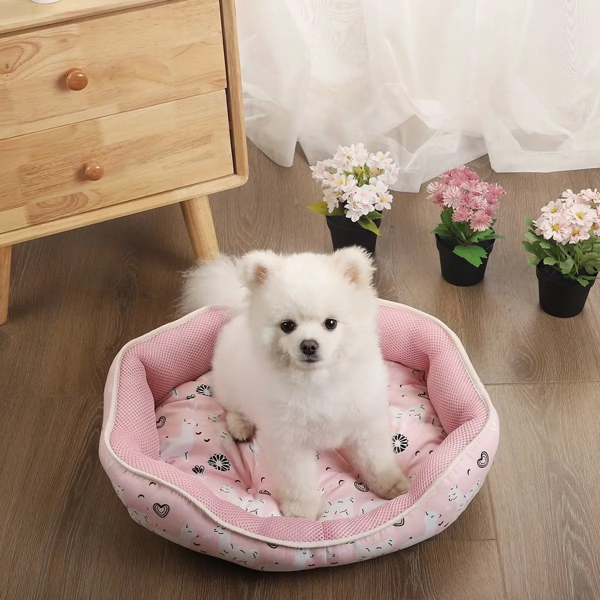 Летний дизайн Простая дышащая моющаяся прочная ткань Мат. Кровать PET