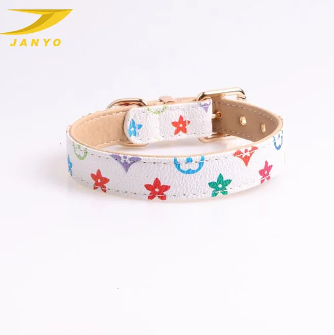 Модный кожаный поводок и ошейник в клетку от Janyo Fashion