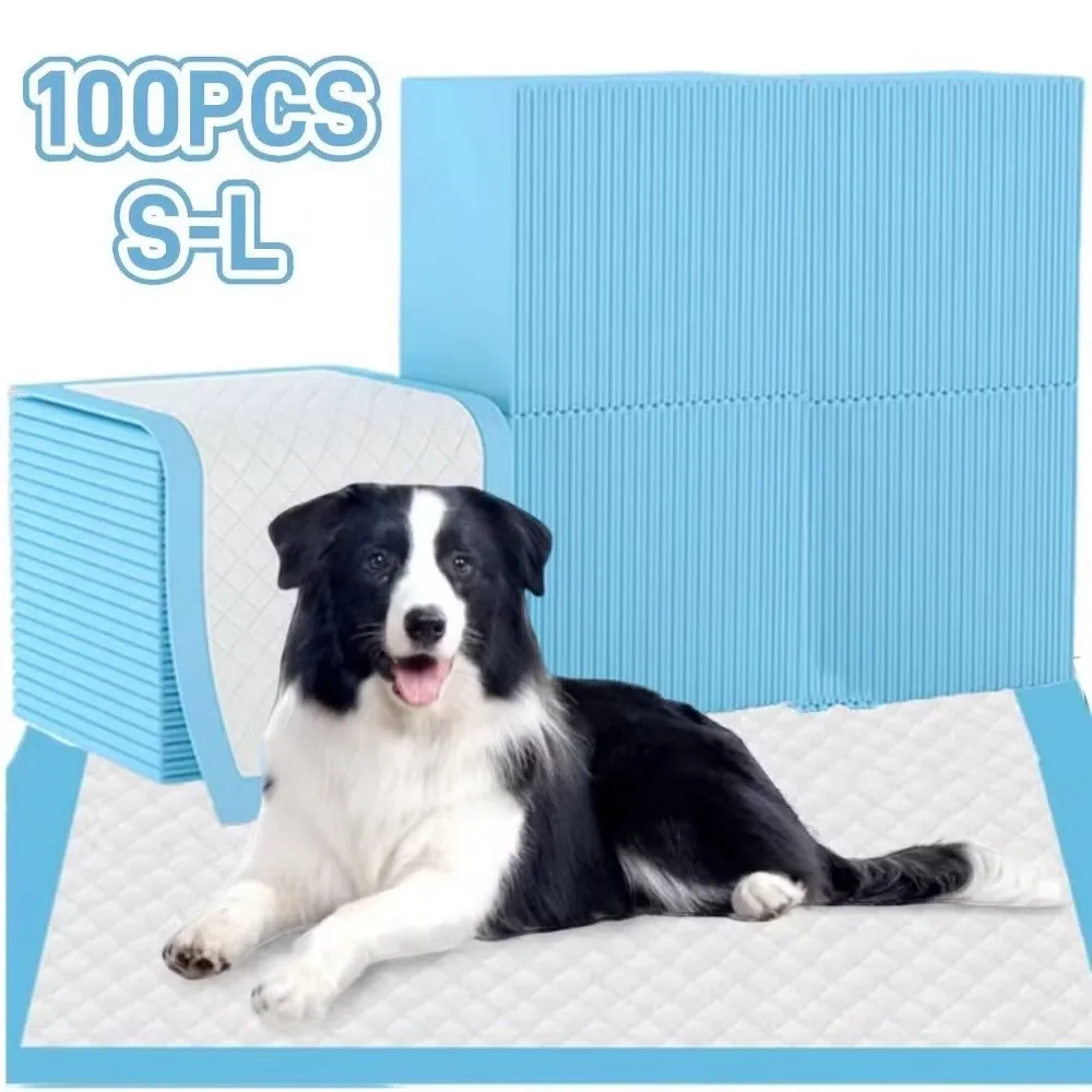 100-20PCS Высокоабсорбирующие одноразовые пеленки для собак, дезодорирующие пеленки для мочи, для дрессировки собак, быстро сохнущие пеленки, товары для собак
