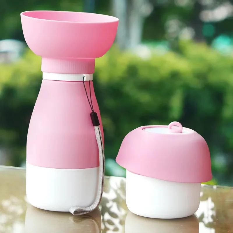 550ml Портативная бутылка для воды для собак, складная, для путешествий на свежем воздухе, диспенсер для воды для домашних животных, чашка для питья для щенков и котов
