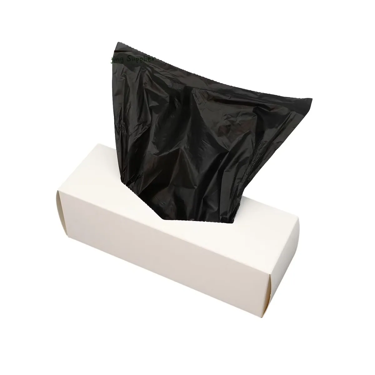 Логотип напечатанный биоразлагаемый компостируемый одноразовый черный пластиковый пакет для уборки за собакой