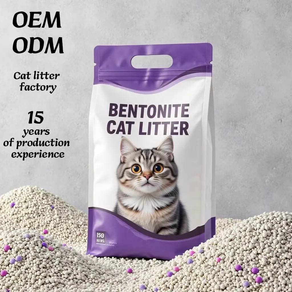 OEM/ODM 1-3.8mm Доступный кошачий наполнитель 99% Без пыли песок для домашних животных, легко комкуется, не липкий, поглощает запахи, антибактериальный, устойчивый к плесени, чистота для домашних