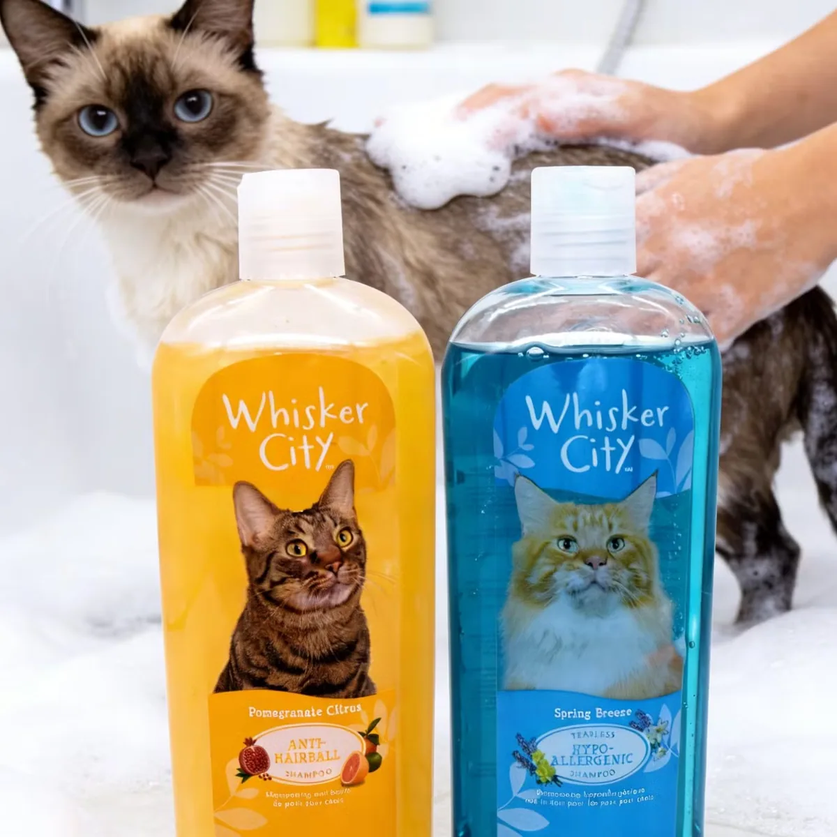 Коллекция шампуней для кошек Whisker City, 12oz бутылок