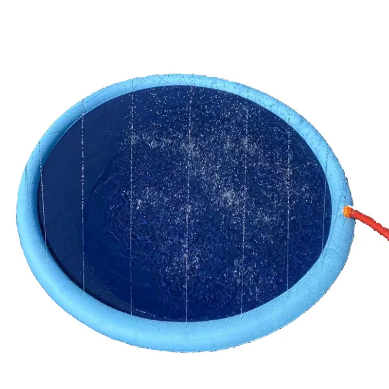 Factory Direct Supply PVC Pet Sprinkler Pad Thickened PVC Pet Swimming Pool Outdoor Dog Child Sprinkler Pad