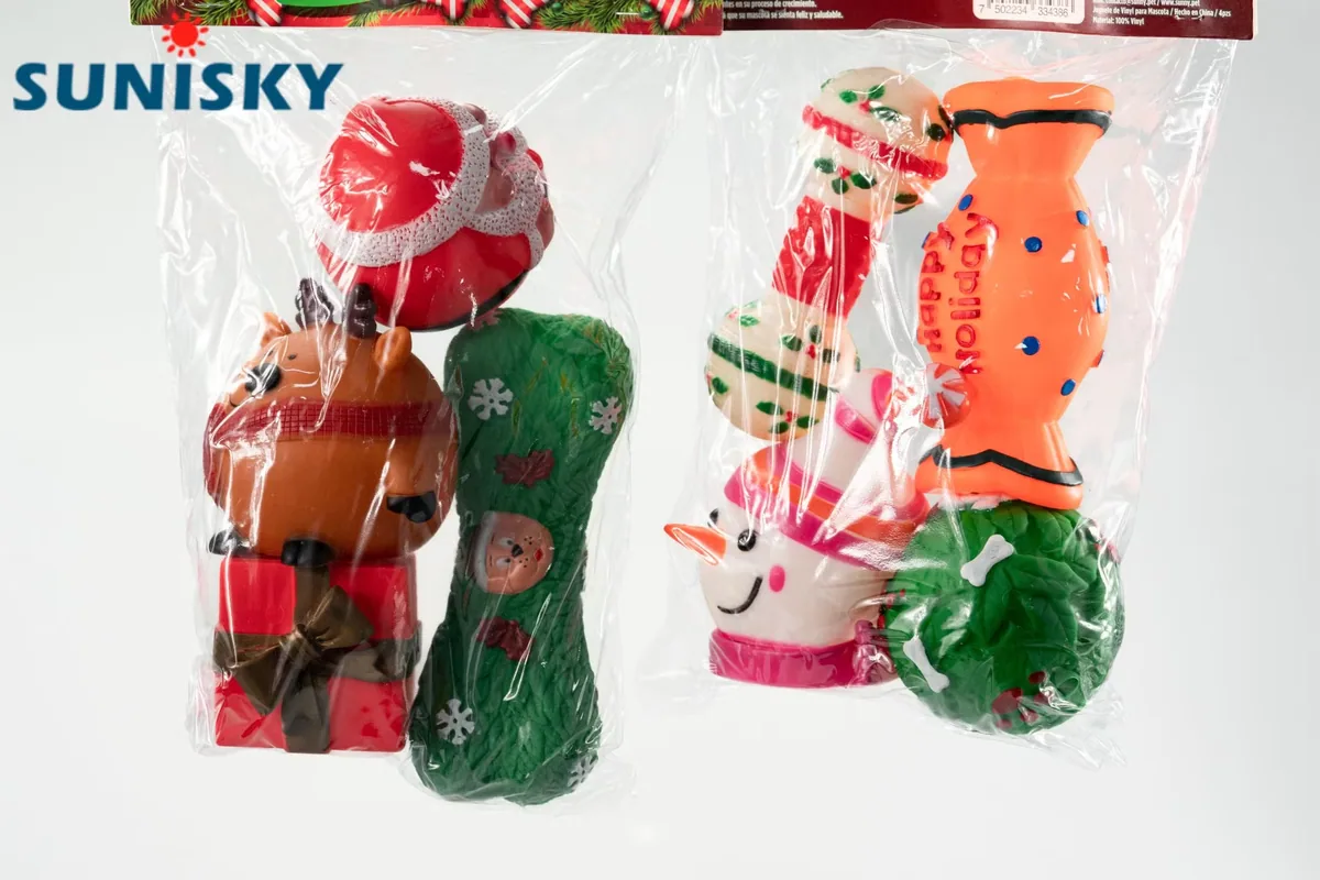 Игрушка для домашних животных в рождественском стиле/Милая squeaky игрушка для жевания для питомца