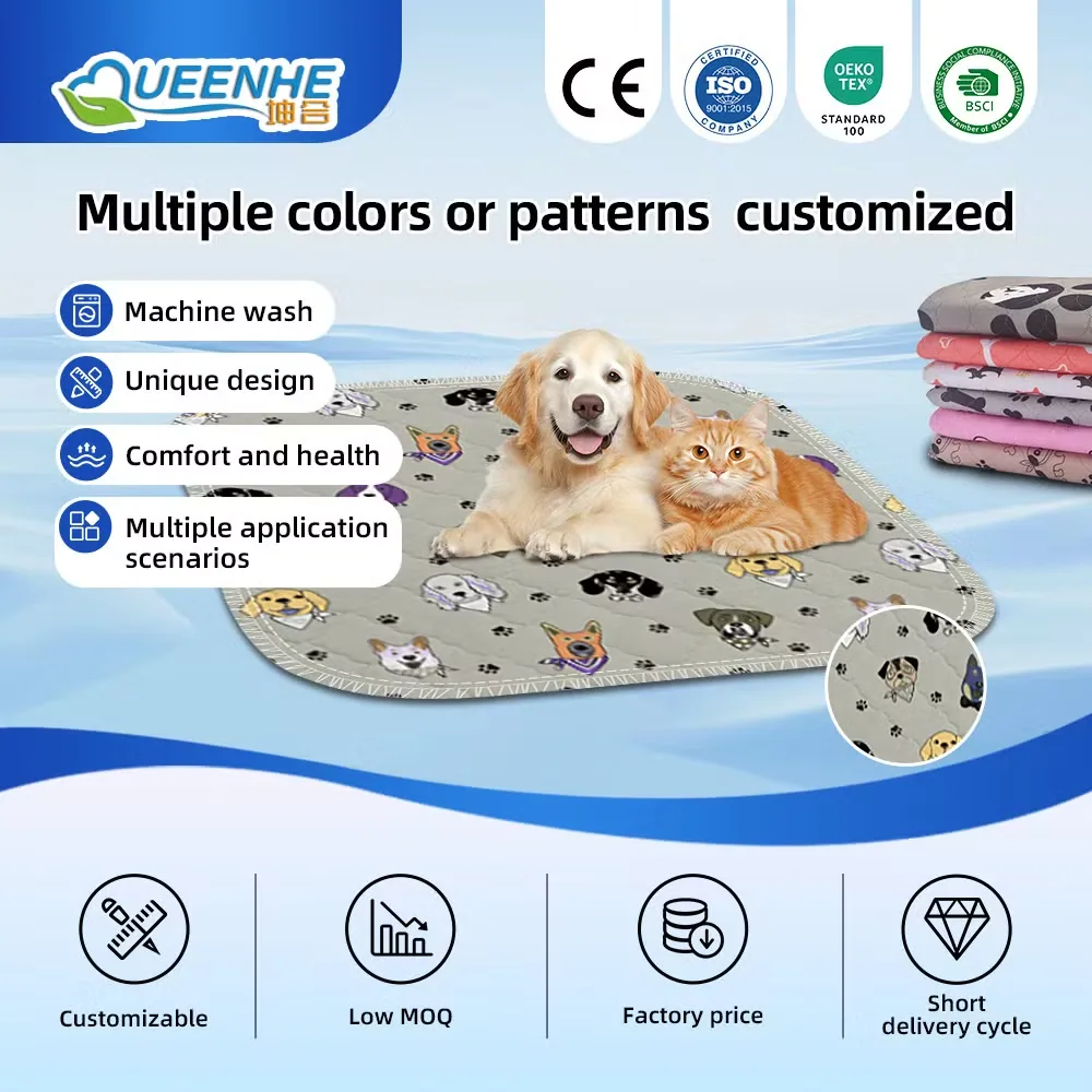 Пет многоразовый washable водонепроницаемый тренировочный подкладка непромокаемый печатный ПИП подкладка