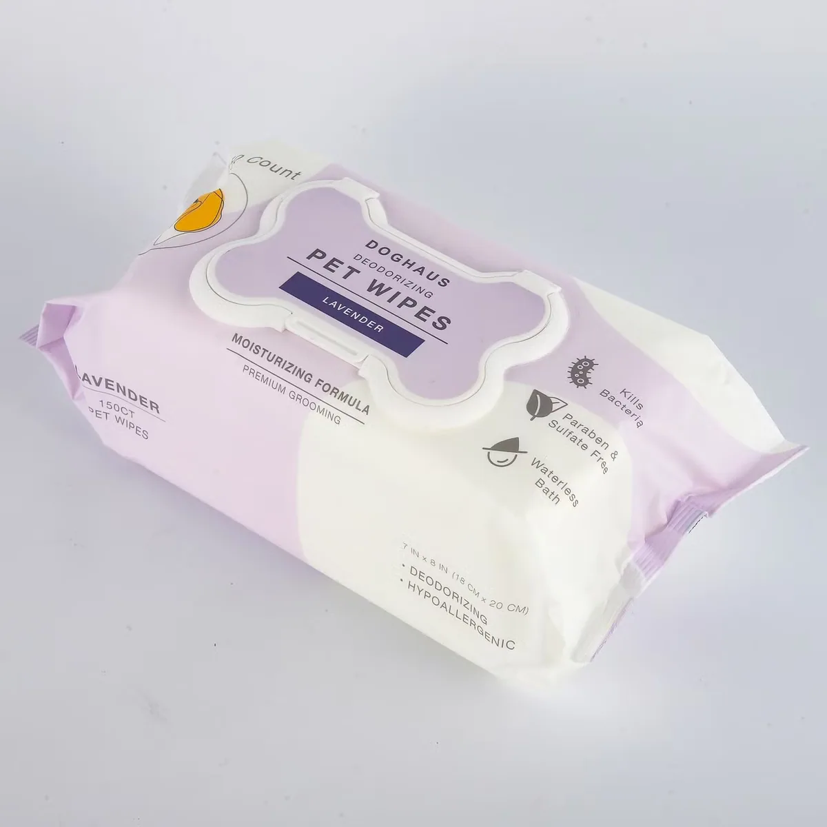 150-Pack Салфетки для домашних животных с ароматом лаванды для свежести и чистоты