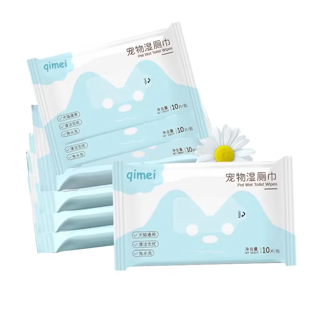 OEM 80/100PCS Органические влажные салфетки для ухода за ушами, глазами и лапами собак, биоразлагаемые, из бамбукового волокна, экологически чистые, для чистки заднего прохода, подходящие для кошек