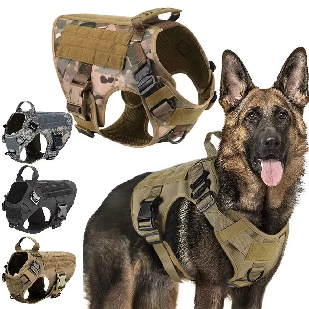 Большой собачий шлейка для домашних животных, немецкая овчарка K9 малинуа, тренировочный жилет, тактический собачий шлейка для аксессуаров для собак