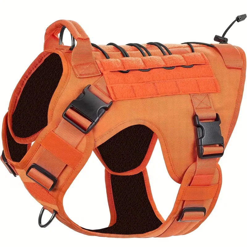 Индивидуальный тактический собачий жилет для крупных и средних собак с ручкой, регулируемый, для обучения, тактический собачий жилет без натяжения