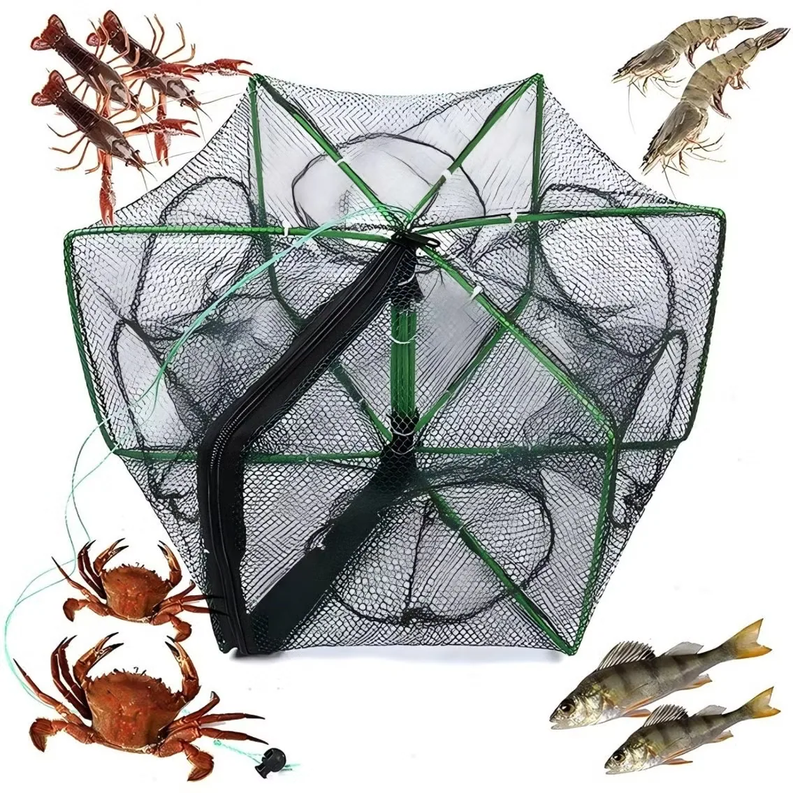 9.2m ПЕ Аквакультурная клетка 25cm*40cm*25cm для креветок, крабов, раков, лобстеров