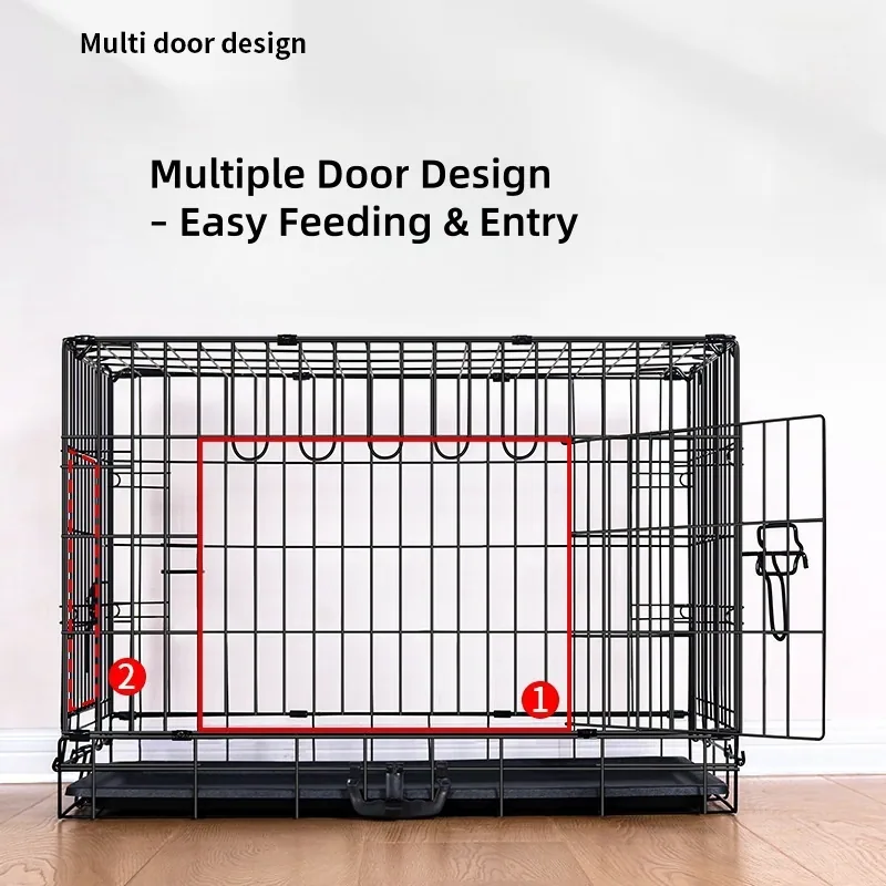 Складная проволочная собачка 24 дюймов PET Transport Kennel Custom Поддерживаемый размер