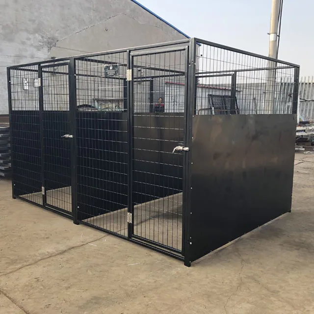 5X10X6FT Большая уличная черная порошковая окрашенная клетка для животных, собачий вольер на продажу