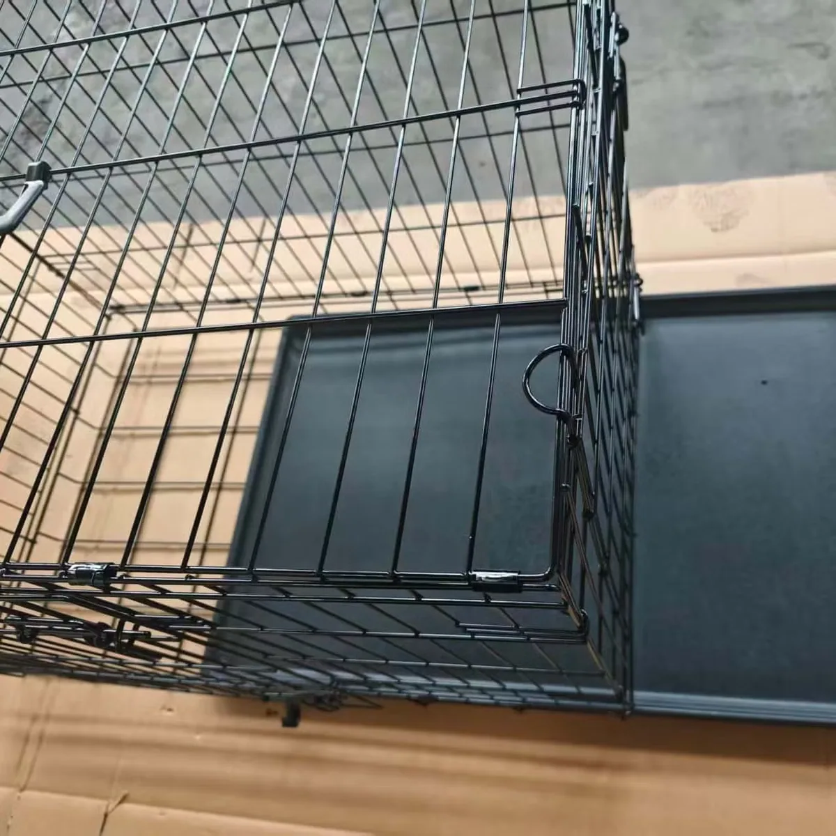 Клетка для собак с ржавчинами, проволока, с съемным поддоном