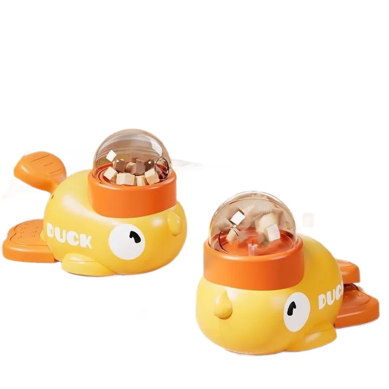 Игрушка для кошек с самозанятостью, желтая утка-кормушка, диспенсер для закусок с замороженной сушкой, интерактивная игрушка для кормления котенка